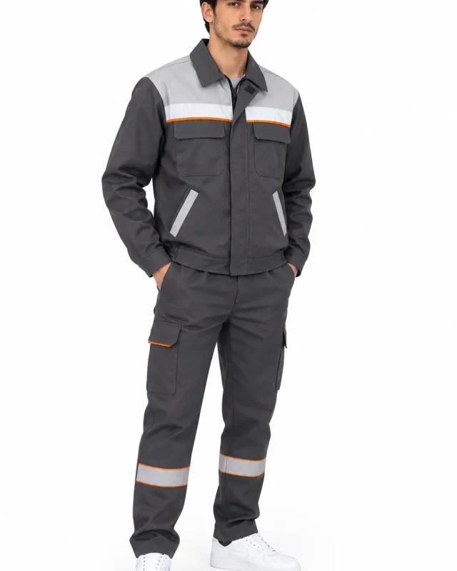 Tenue de travail grise à liseré orange Rotterdam