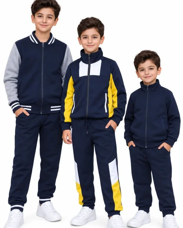 Survêtement scolaire bleu marine personnalisé – 3 modèles