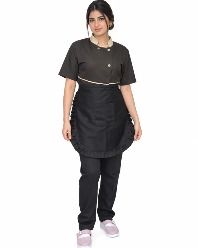 Tenue de ménage chocolat et tablier Copenhague